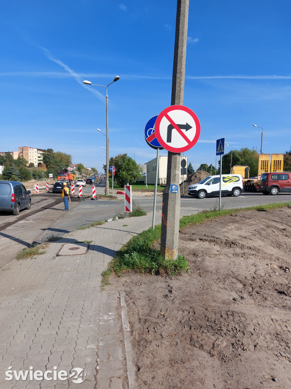 Zamknęli wjazd na Wodną w Świeciu
