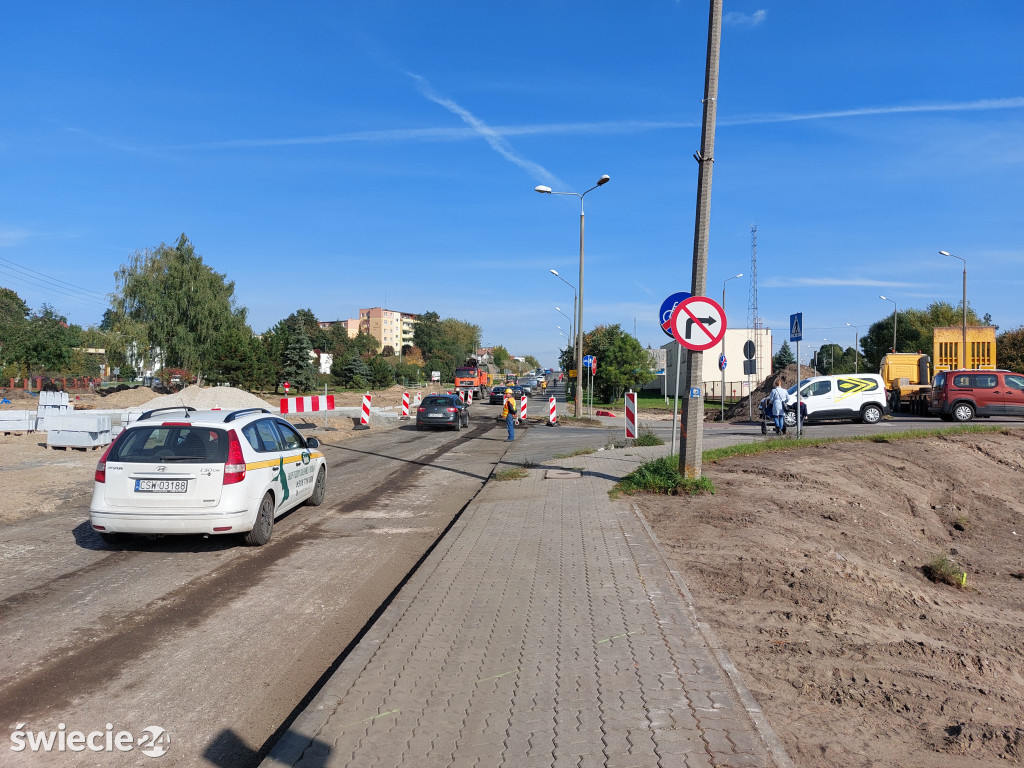 Zamknęli wjazd na Wodną w Świeciu