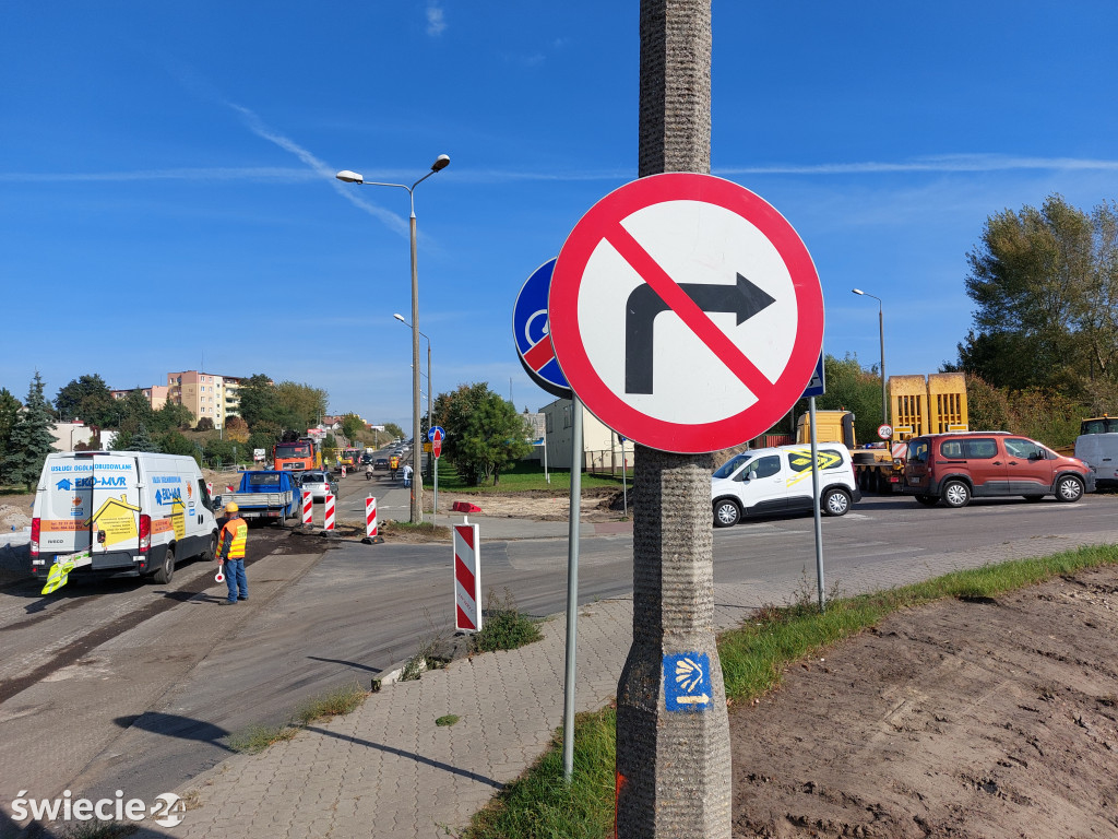 Zamknęli wjazd na Wodną w Świeciu
