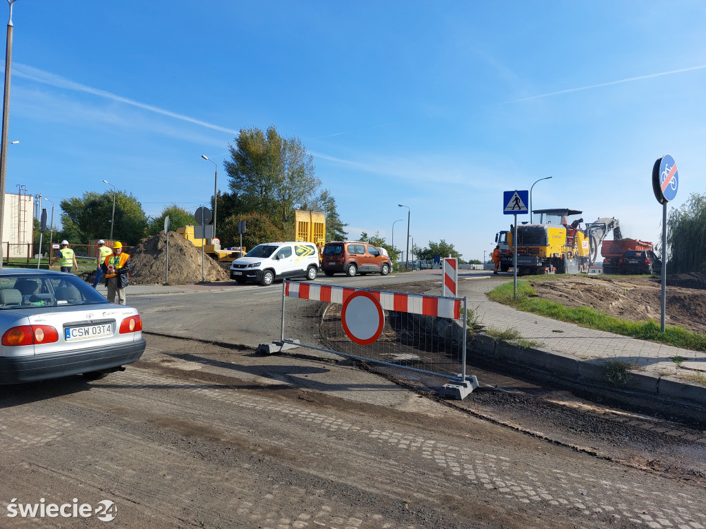 Zamknęli wjazd na Wodną w Świeciu