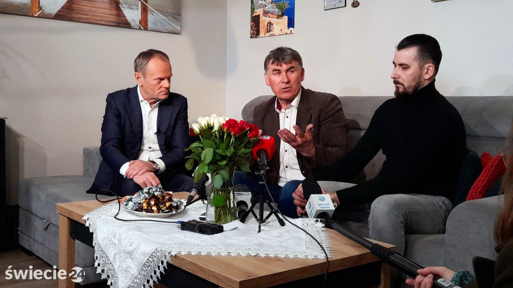 Donald Tusk odwiedził rolnika z Gruczna