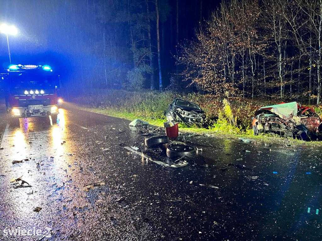 Zderzenie trzech pojazdów w Werach