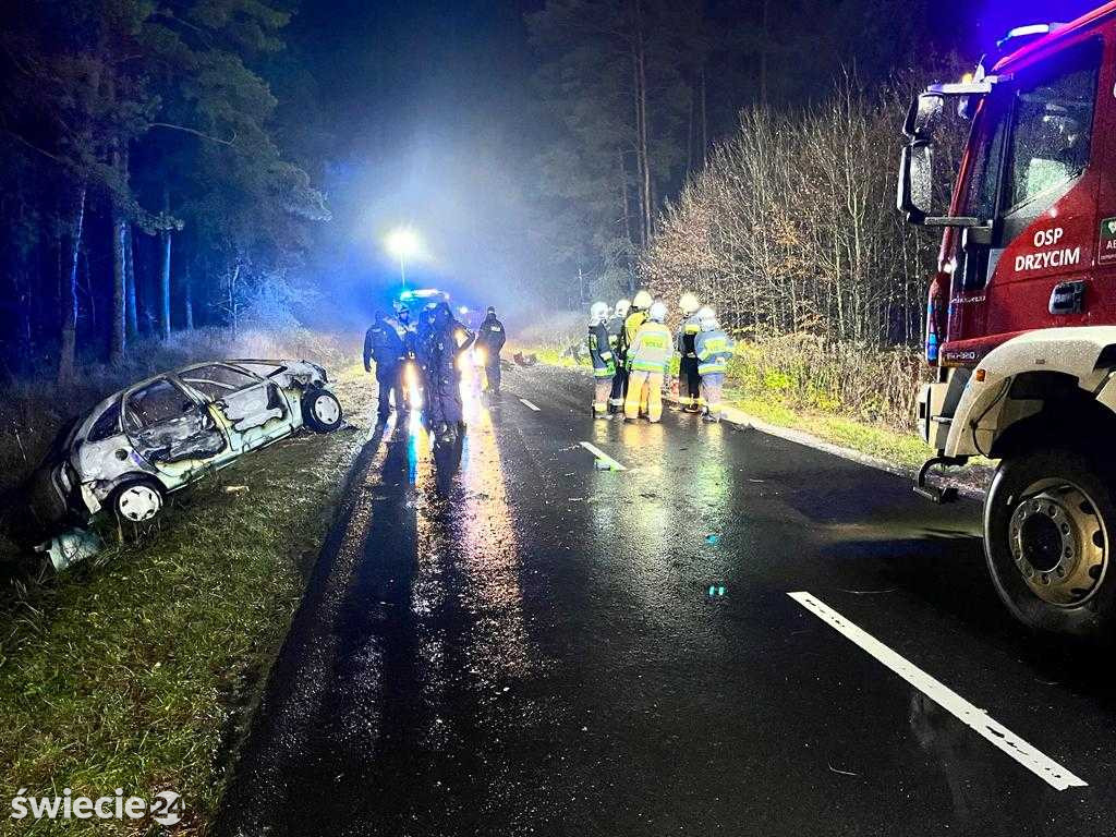Zderzenie trzech pojazdów w Werach