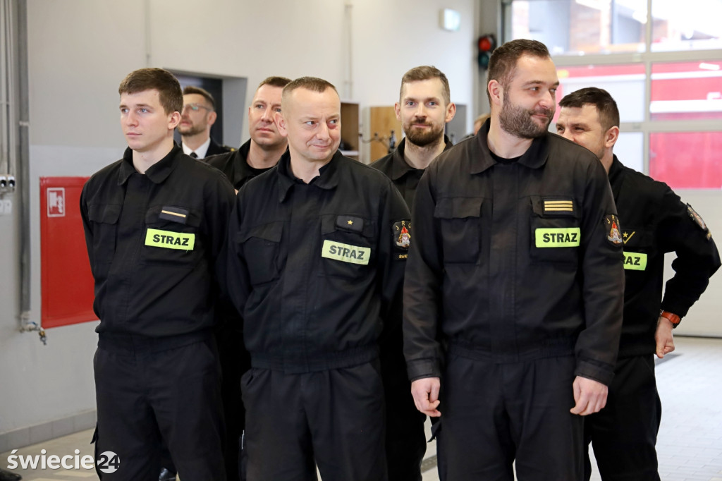Pożegnanie zastępcy komendanta strażaków w Świeciu