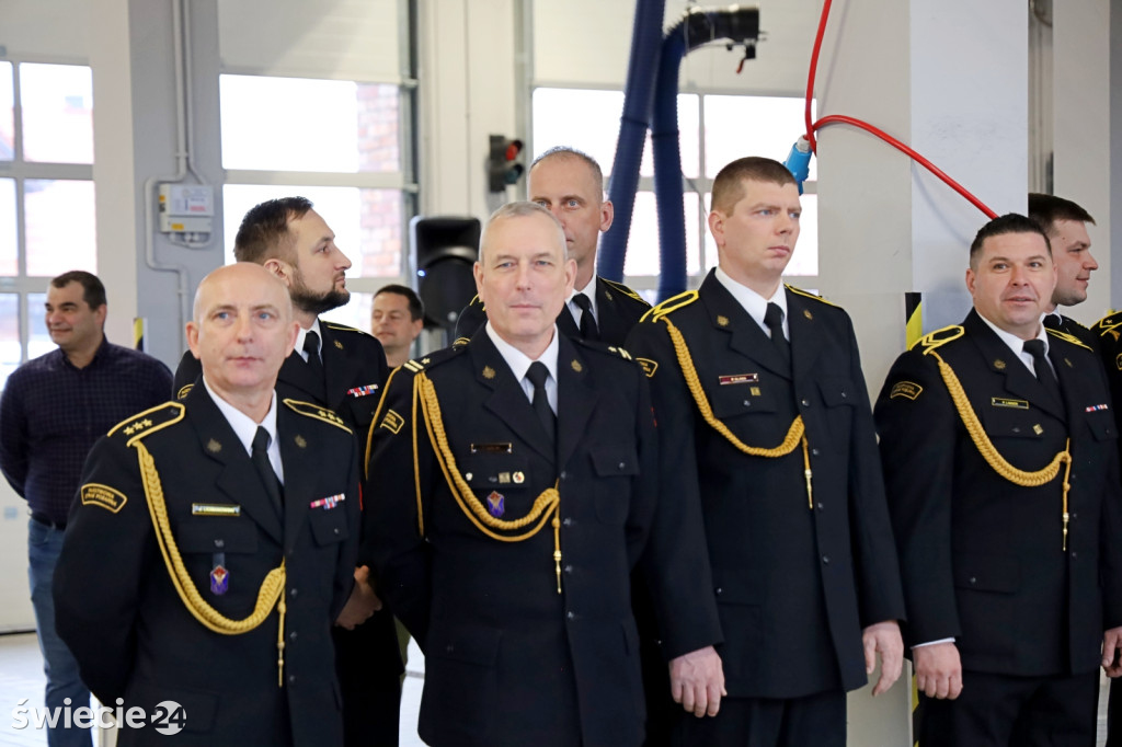 Pożegnanie zastępcy komendanta strażaków w Świeciu