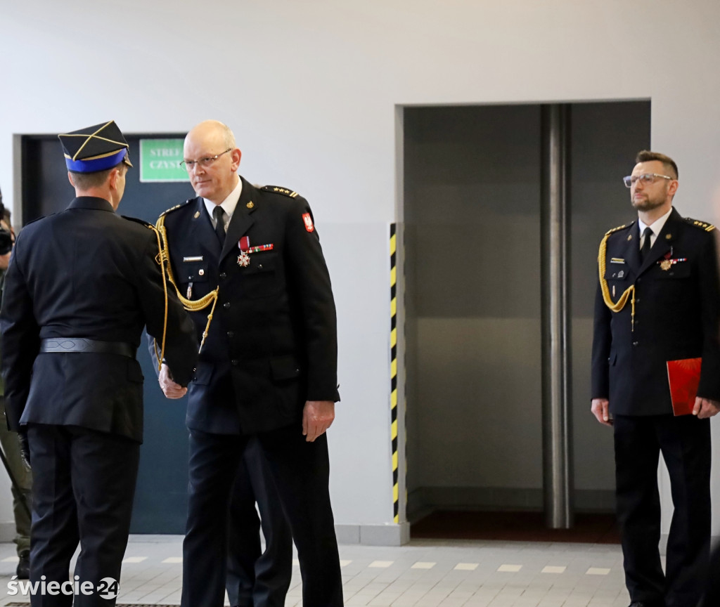 Pożegnanie zastępcy komendanta strażaków w Świeciu
