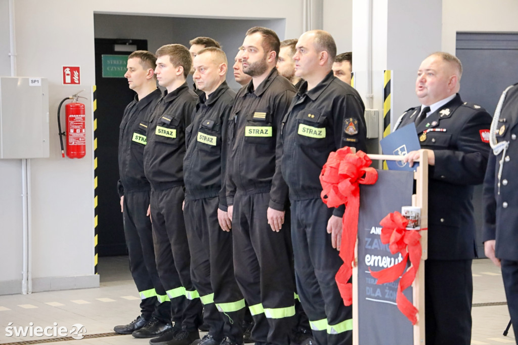 Pożegnanie zastępcy komendanta strażaków w Świeciu