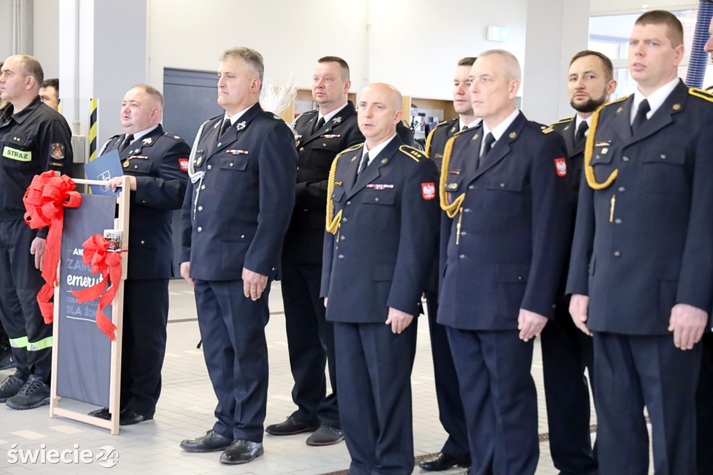 Pożegnanie zastępcy komendanta strażaków w Świeciu
