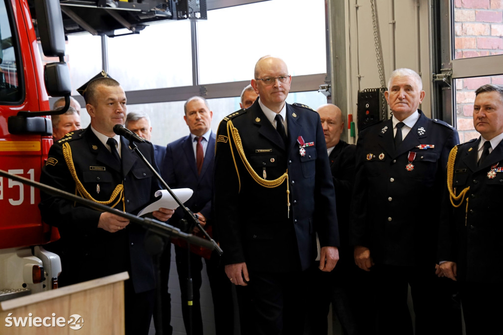 Pożegnanie zastępcy komendanta strażaków w Świeciu