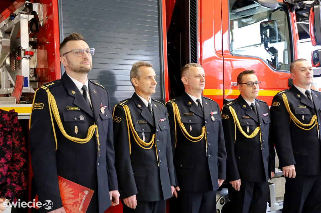 Pożegnanie zastępcy komendanta strażaków w Świeciu