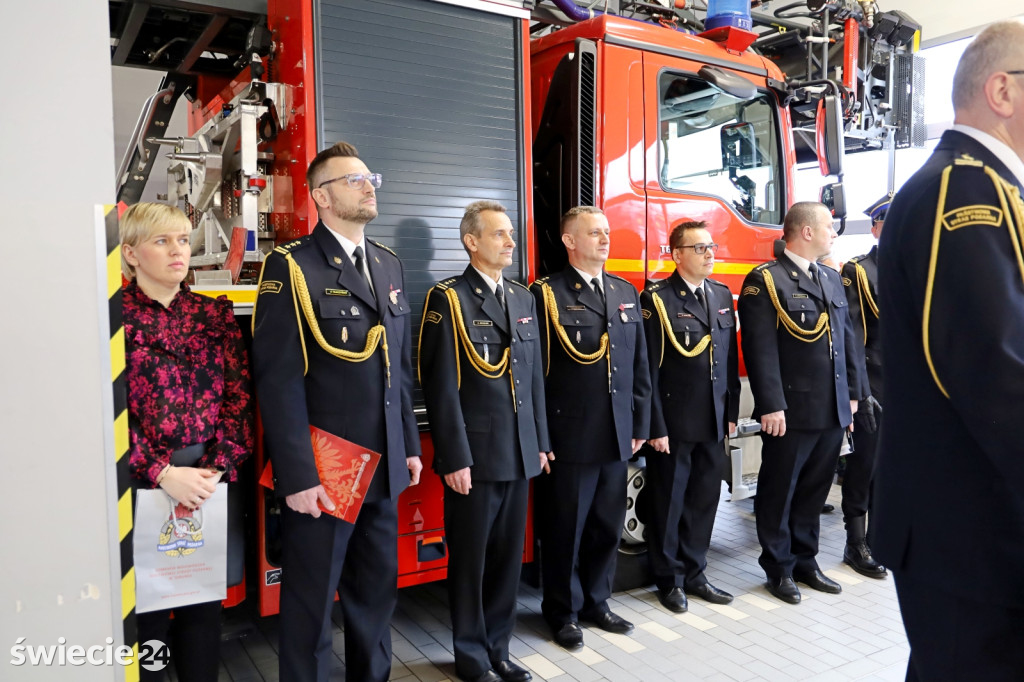 Pożegnanie zastępcy komendanta strażaków w Świeciu