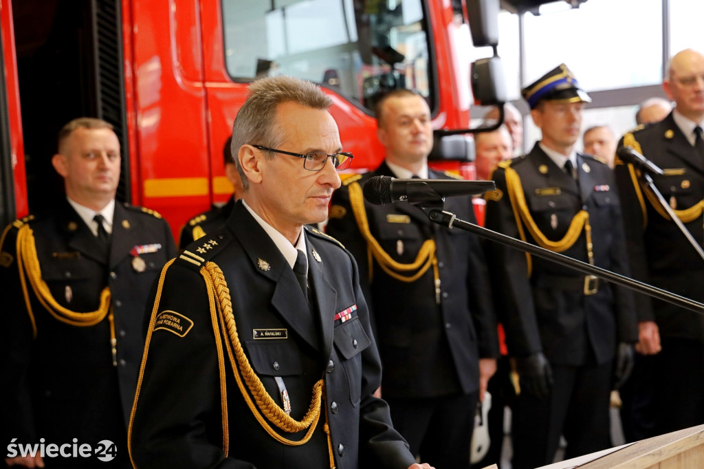 Pożegnanie zastępcy komendanta strażaków w Świeciu