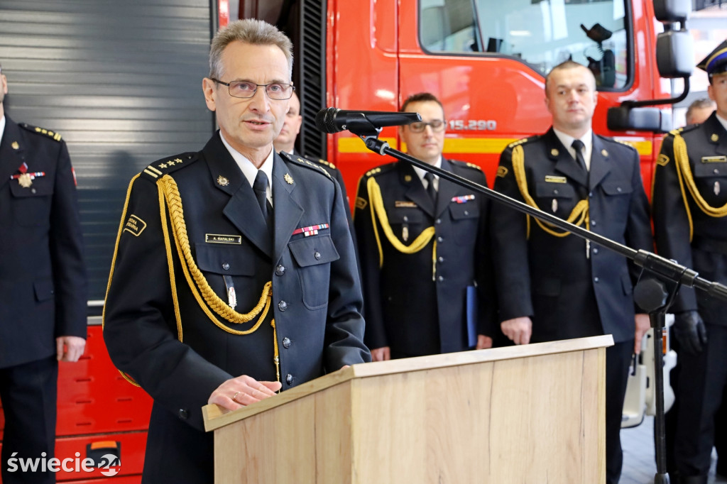 Pożegnanie zastępcy komendanta strażaków w Świeciu