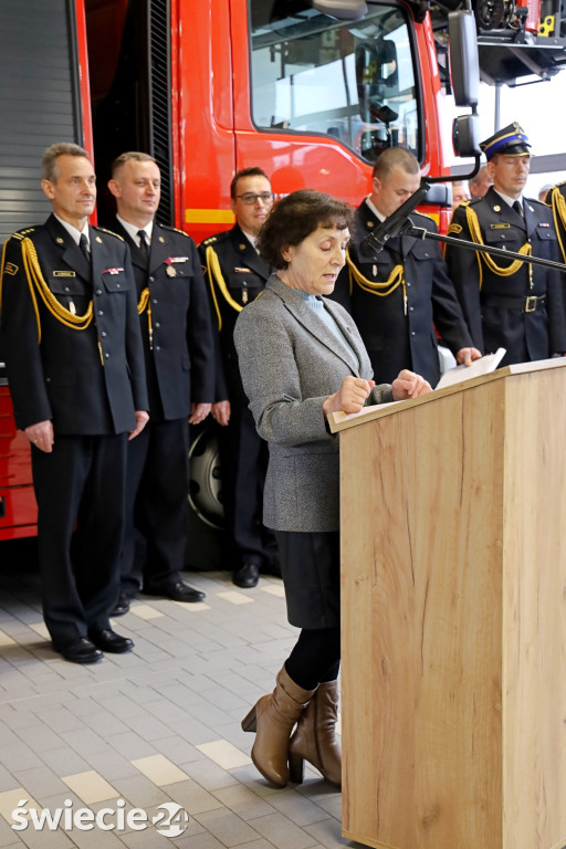 Pożegnanie zastępcy komendanta strażaków w Świeciu