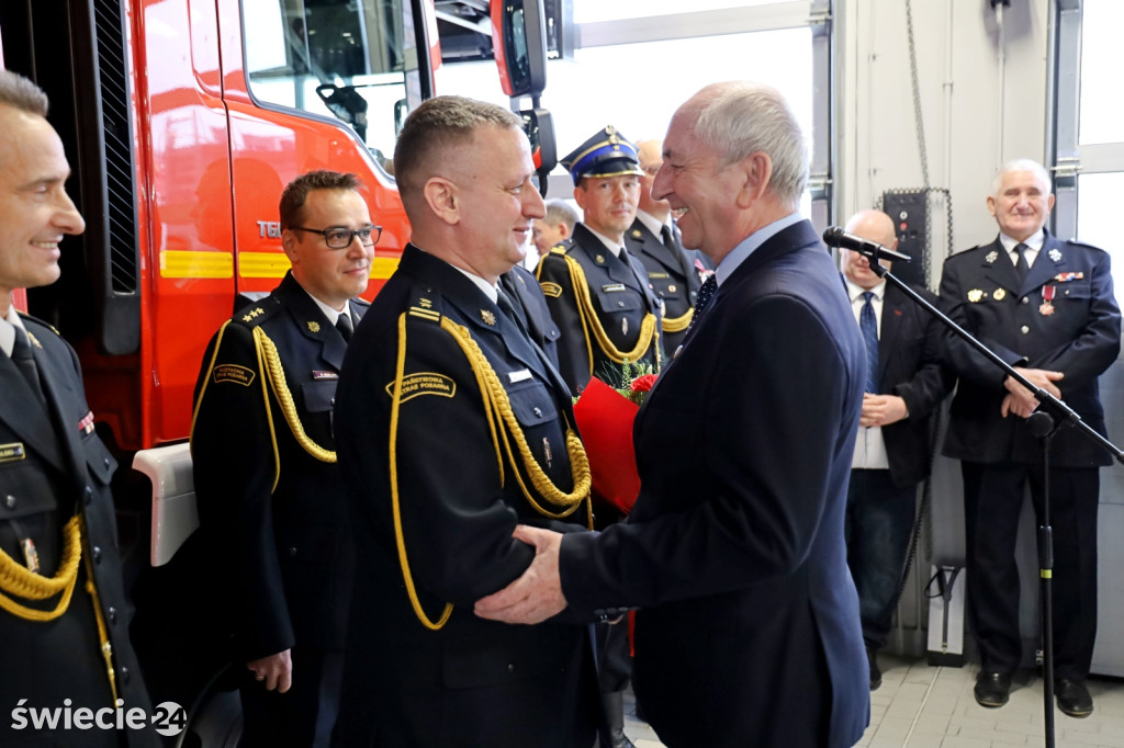 Pożegnanie zastępcy komendanta strażaków w Świeciu