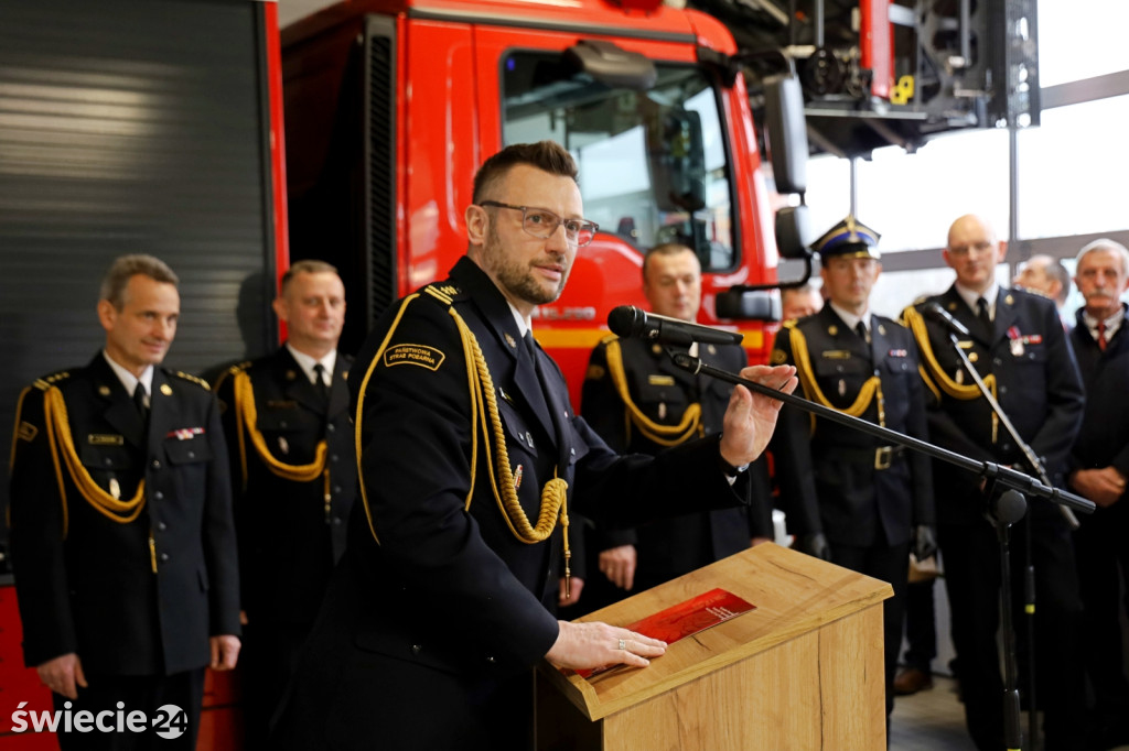 Pożegnanie zastępcy komendanta strażaków w Świeciu