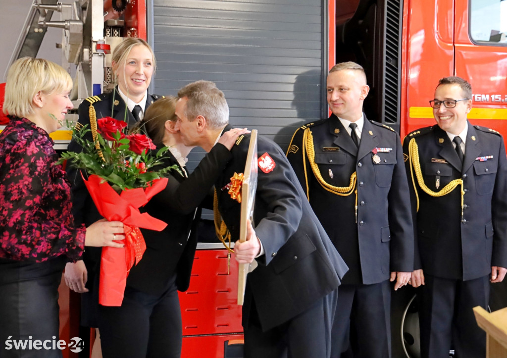 Pożegnanie zastępcy komendanta strażaków w Świeciu