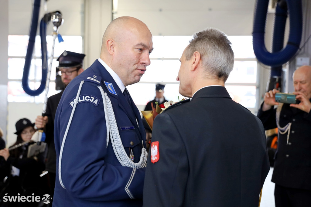 Pożegnanie zastępcy komendanta strażaków w Świeciu
