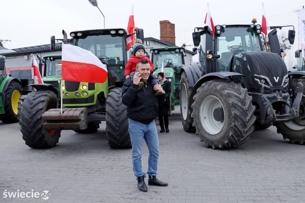 Protest rolników w Przysiersku