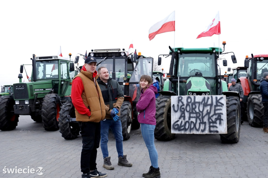 Protest rolników w Przysiersku