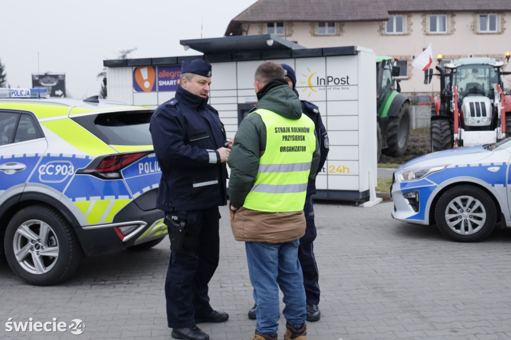 Protest rolników w Przysiersku