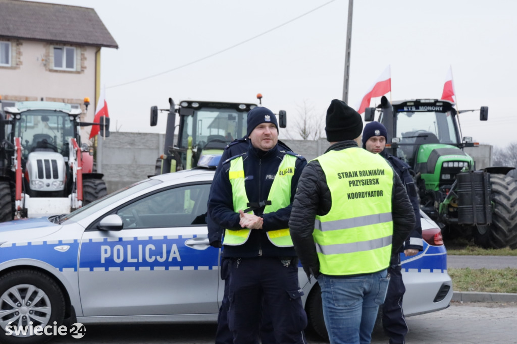 Protest rolników w Przysiersku