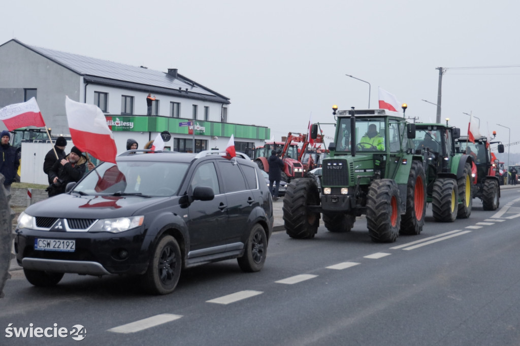 Protest rolników w Przysiersku