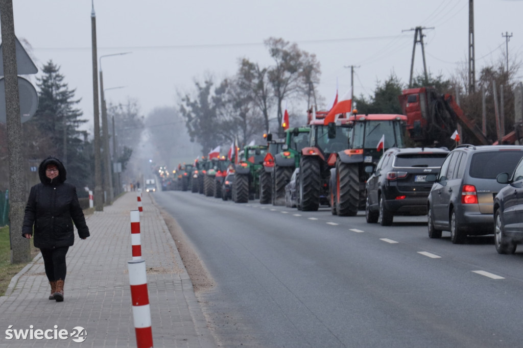 Protest rolników w Przysiersku