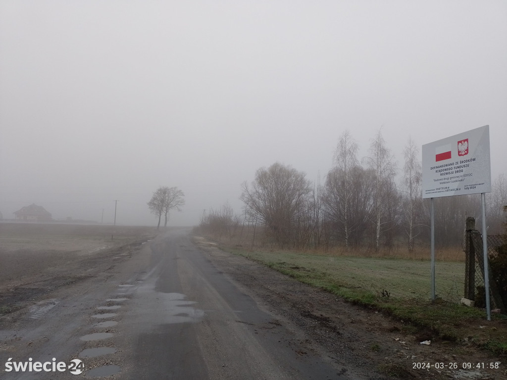 Budowa drogi w Luszkówku