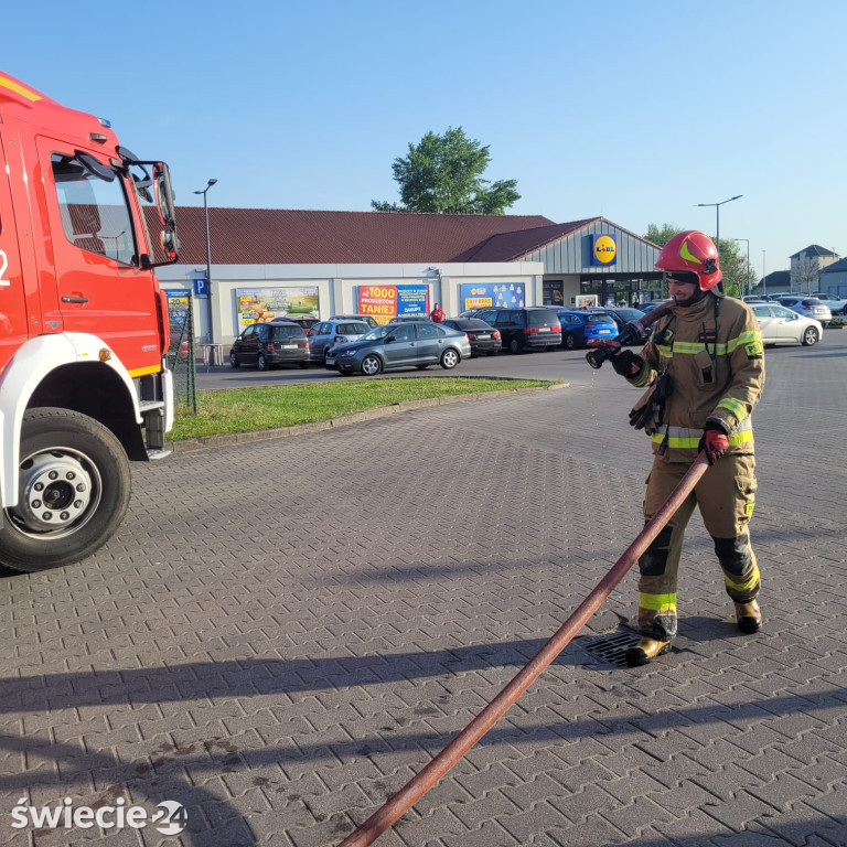 Samochód zapalił się po zatankowaniu gazem