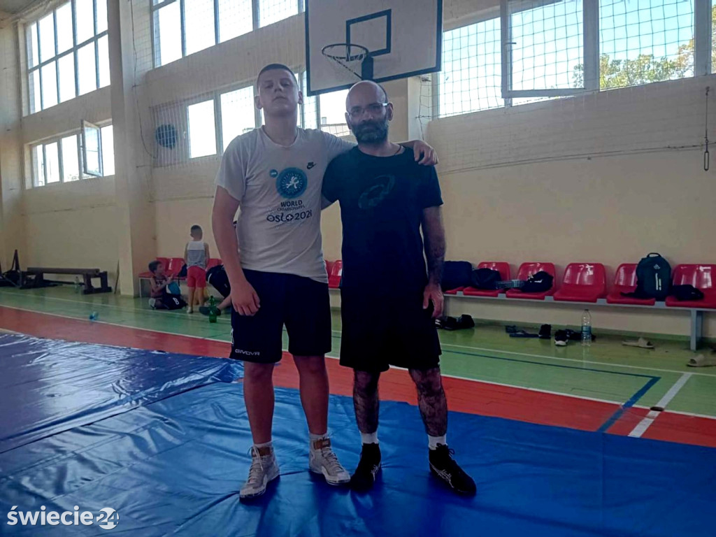 Jakub Kiełpiński na obozie w Bułgarii