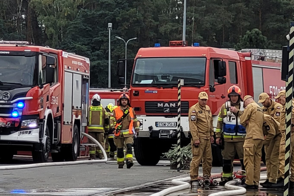Pożar składowiska odpadów — ćwiczenia