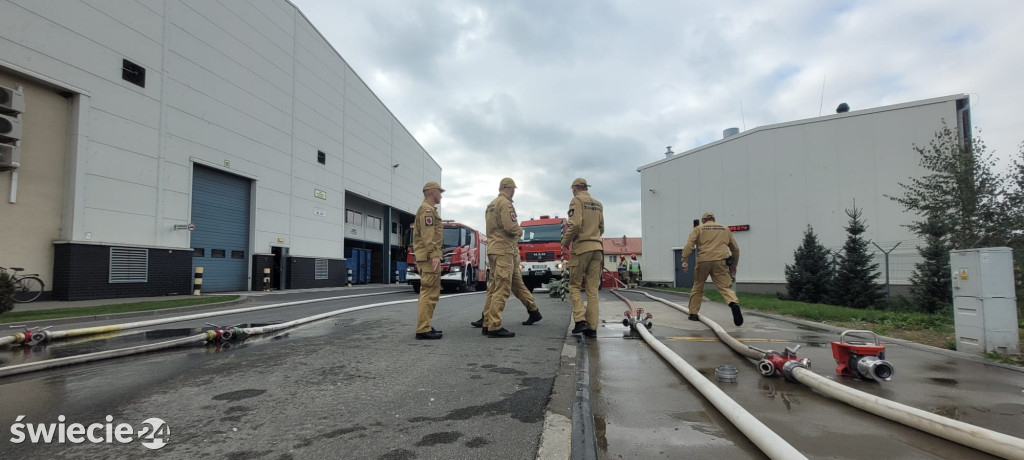 Pożar składowiska odpadów — ćwiczenia