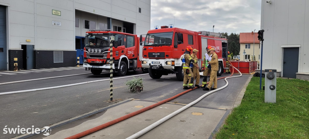 Pożar składowiska odpadów — ćwiczenia