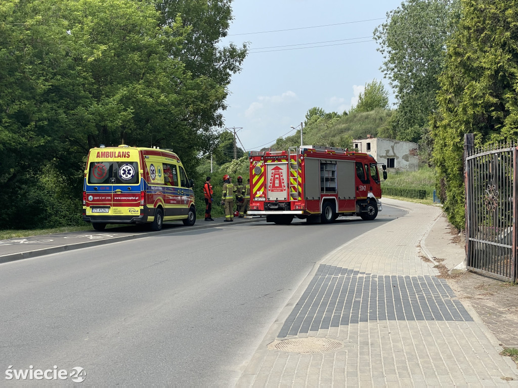 Zderzenie osobówek na Wodnej w Świeciu