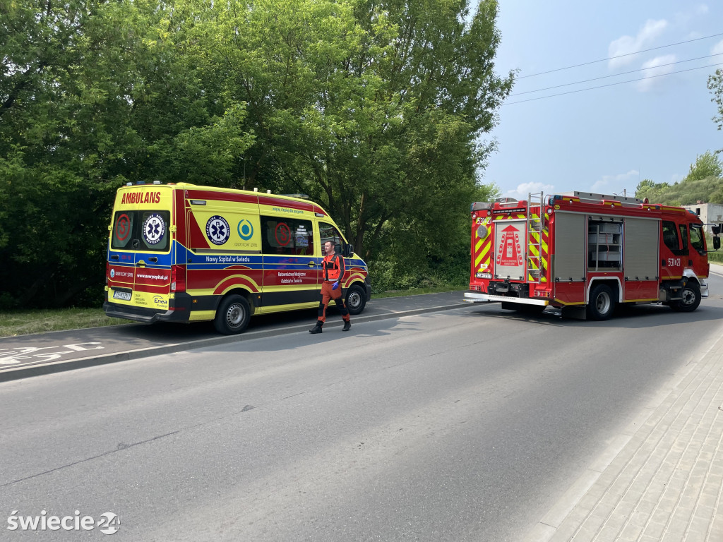 Zderzenie osobówek na Wodnej w Świeciu