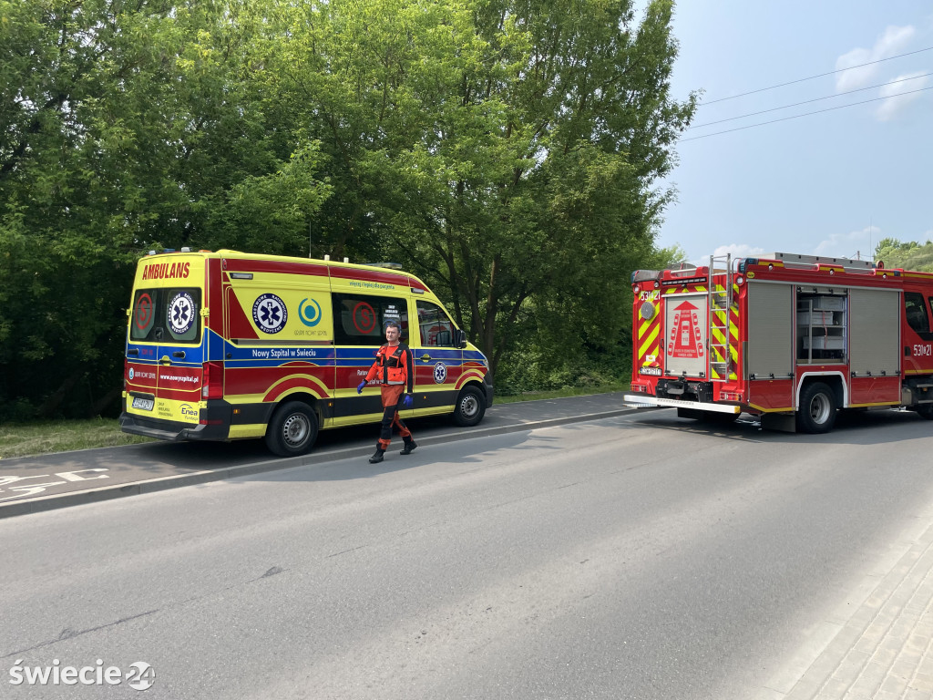 Zderzenie osobówek na Wodnej w Świeciu