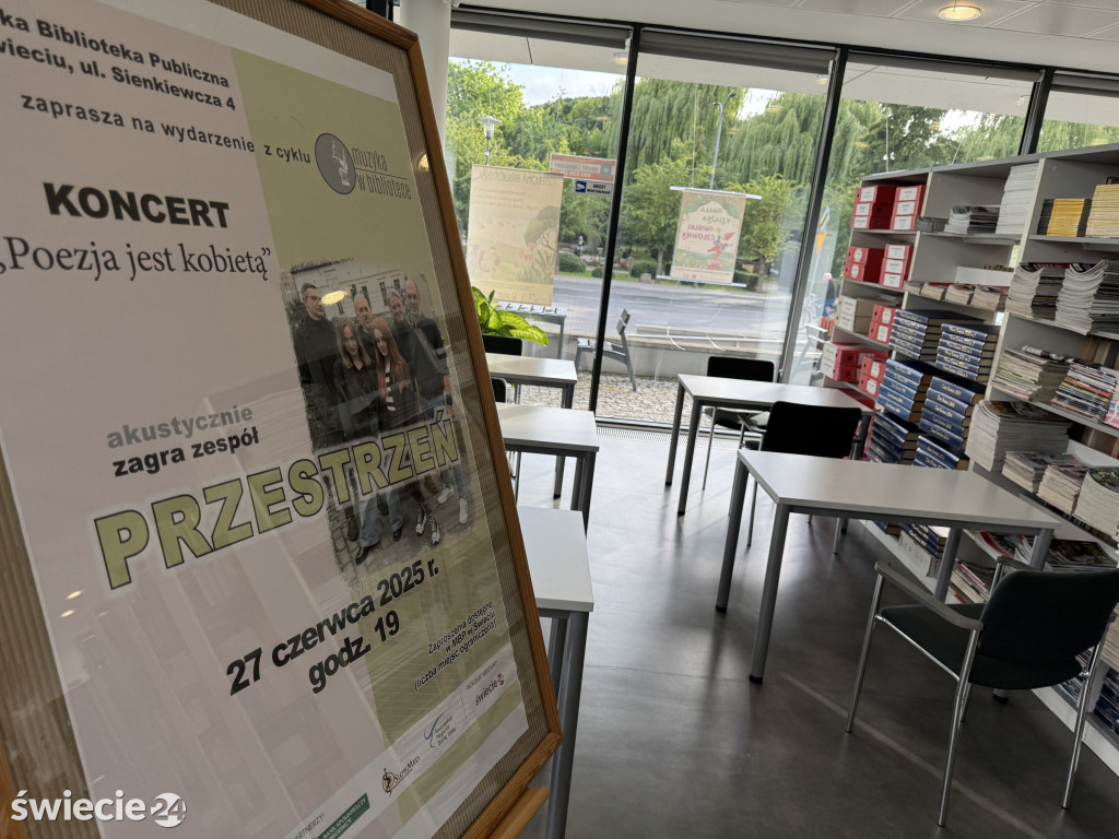 Muzyka w bibliotece. Koncert zespołu Przestrzeń
