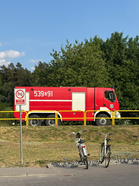 Pożar samochodu w Tleniu