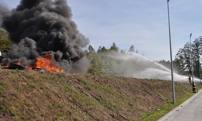 Pożar na wysypisku