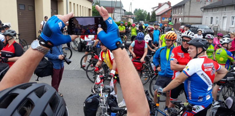 Start Wiosennego Rajdu Rowerowego w 2020 roku. Fot. Krzysztof Nowicki