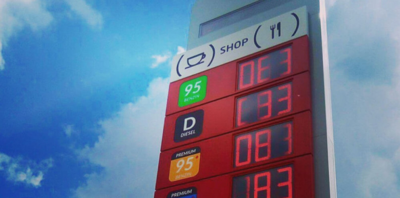 Znak informacyjny - Pylony cenowe stacji paliw