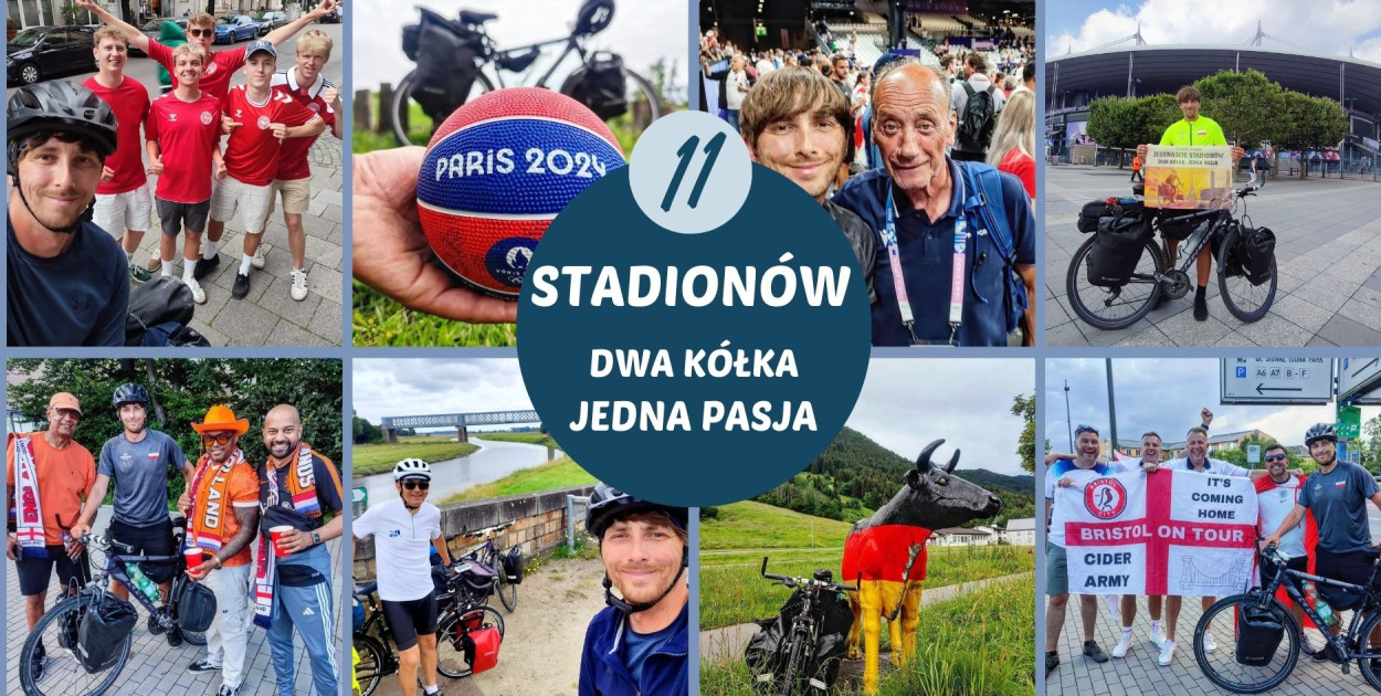 Tomasz Pasiek ze Świecia rowerem dojechał na 11 stadionów