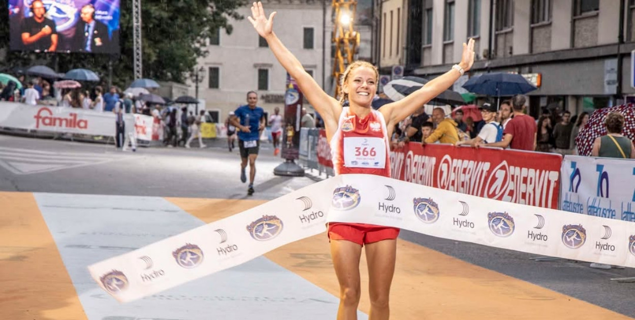 Dystans 10 km Dorota Skibska pokonała w czasie 41 min i 47s. — Na mecie długo jeszcze nie wierzyłam, że udało się wygrać, emocje są niedopisania — przyznaje/fot. Giro delle Mura città di Feltre 