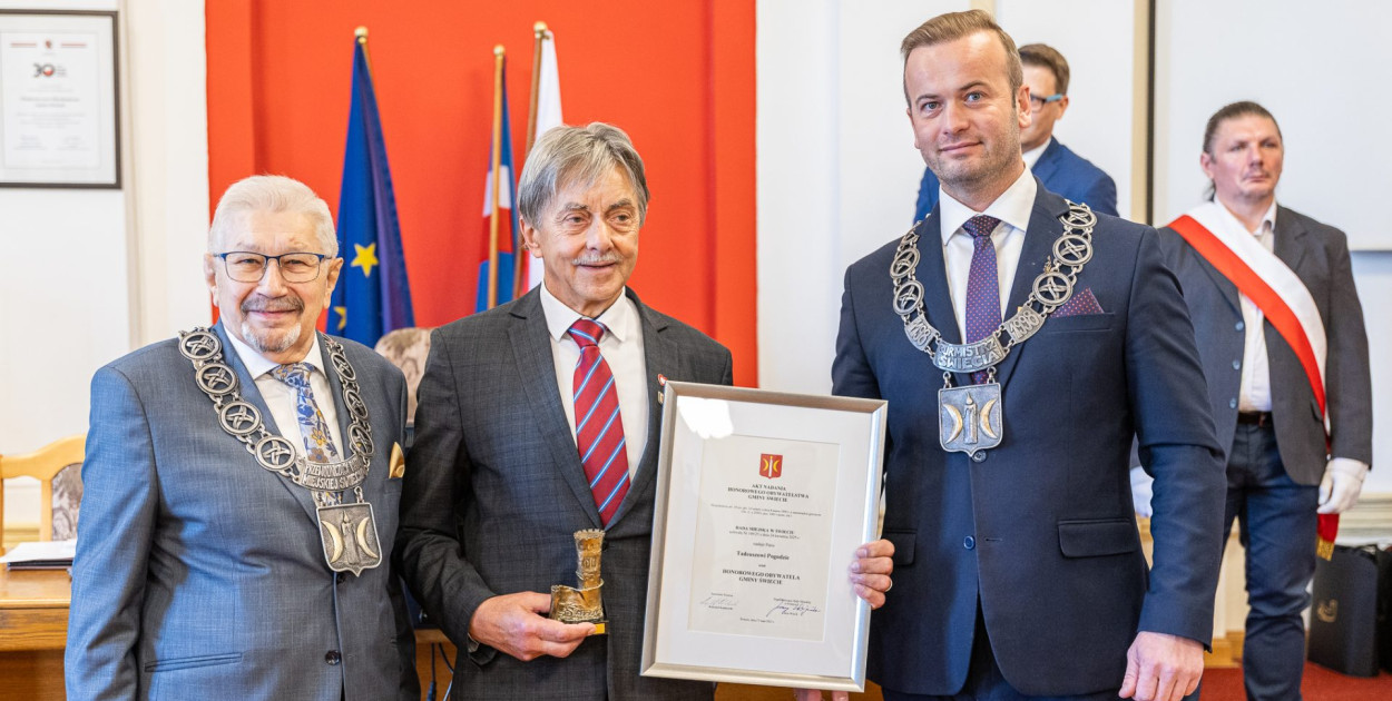Tadeusz Pogoda został Honorowym Obywatelem Gminy Świecie. Fot. Rafał Skoczylas / UM w Świeciu