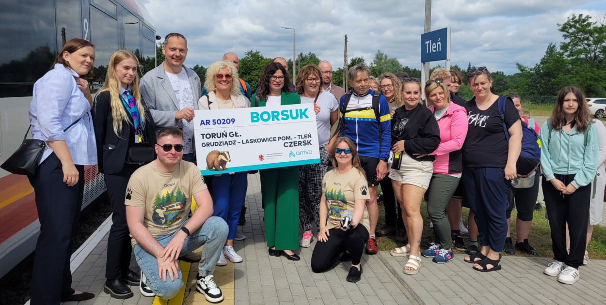 W sobotę (28 czerwca) odbyła się inauguracja trasy pociągu „Borsuk” / fot. Powiat Świecki