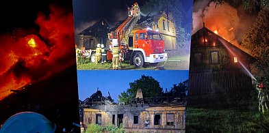 Spłonęła zabytkowa chata w Mątawach-27164