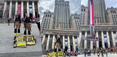 Nasi strażacy na szczycie Pałacu Kultury. Hołd dla ofiar WTC-28234
