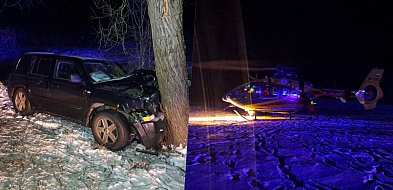 Poważny wypadek w Grabówku. Lądował helikopter-29530