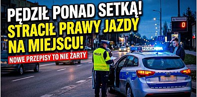 Pędził ponad setką na Wojska Polskiego. Stracił prawko i kilka tysięcy